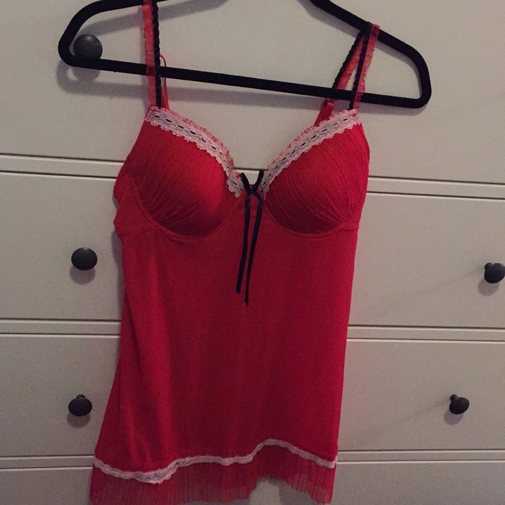Red night gown